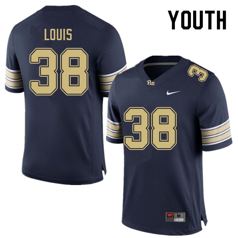 Youth #38 Kyle Louis Pitt Panthers College Football Jerseys Sale-Navy